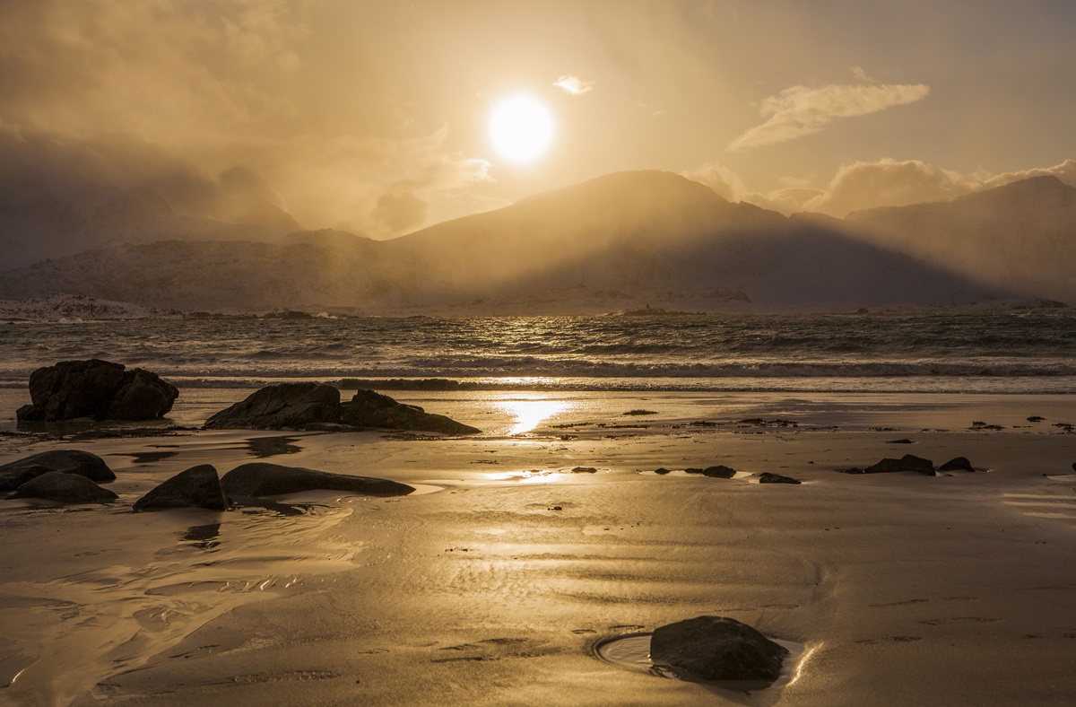 Sunset on the beach 