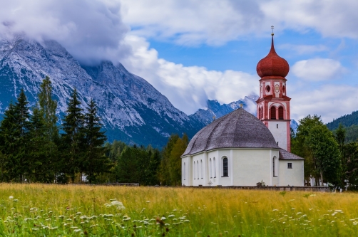 Church in the mountains, Austria