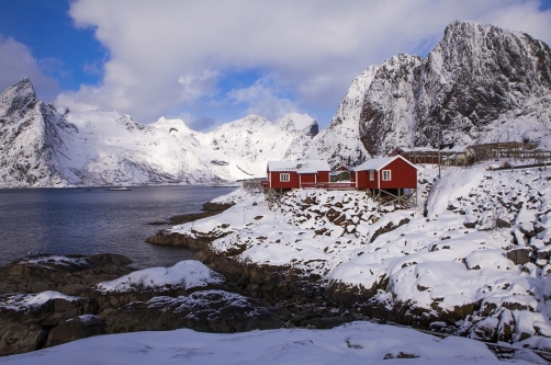 Village in Lofoten islands,  Norway