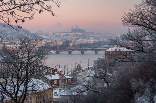 Prague in the winter