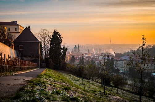 Frosty morning in Prague