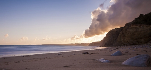 Sunset in the beach, Portugal