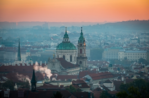 Autumn morning in Prague